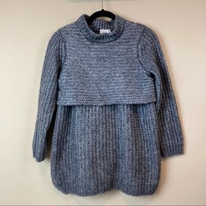 Mason by Michelle Mason Double Layer Sweater Grey Women's Size S